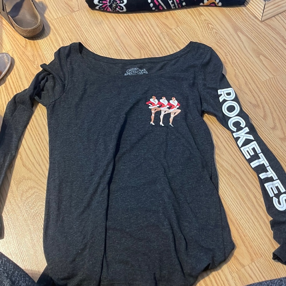Long sleeve Christmas rockets shirt